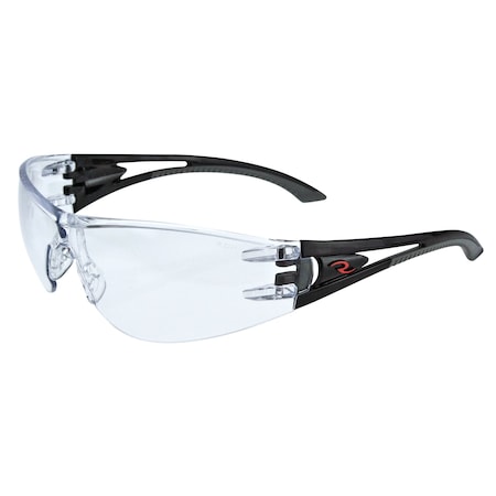 Radians Safety Glasses, Anti-Fog, Clear Lens, Black Frame, Half-Frame, 1 PR OP1011ID